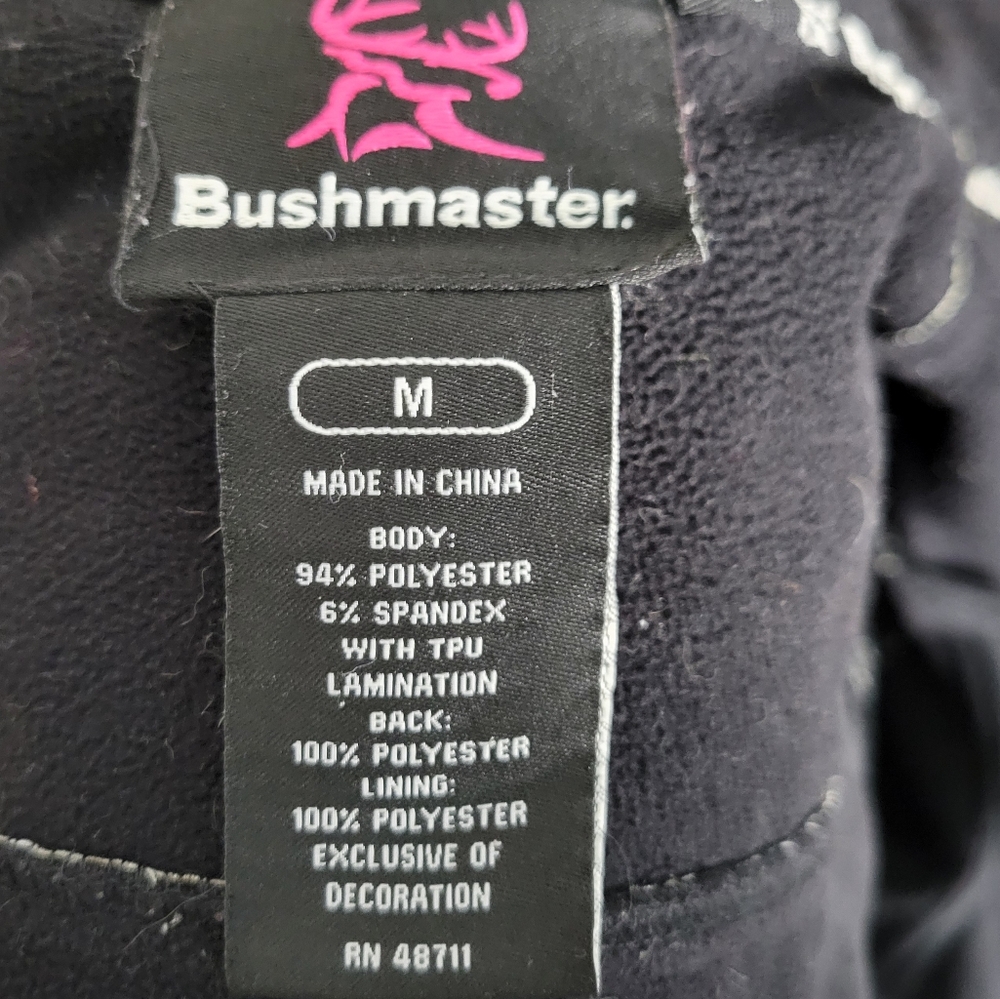 Bushmaster Womens Black And Camouflage Real Tree Full Zip Jacket Size-Medium - Picture 9 of 9